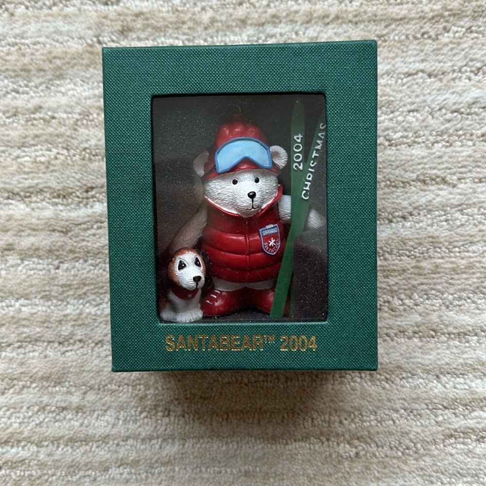 Dayton Hudson Santabear Ornament 2004 Skiing Santa Bear Marshall Fields - Picture 2 of 16
